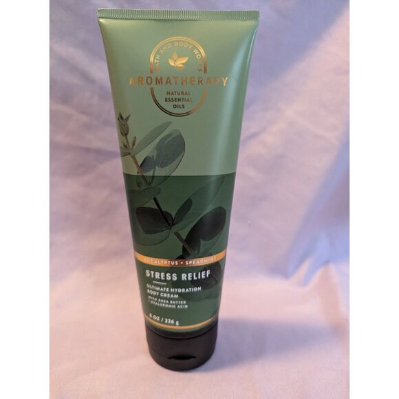 Bath & Body Works Aromatherapy Stress Relief Body Cream Eucalyptus Spearmint 8oz - Picture 1 of 2